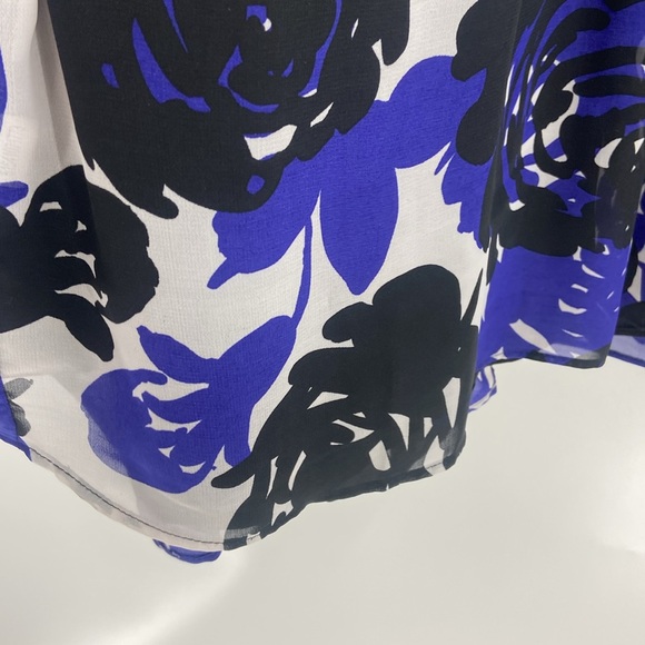 Trulli flowing black and purple ruffle trim flirty feminine coquette dress - Picture 12 of 16